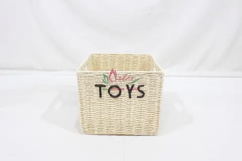 Rattan Export Multi-Purpose Paper Rope Storage Basket – Durable Woven Organizer - REX-CH4422B-1YL
