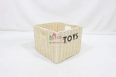 Rattan Export Multi-Purpose Paper Rope Storage Basket – Durable Woven Organizer - REX-CH4422B-1YL