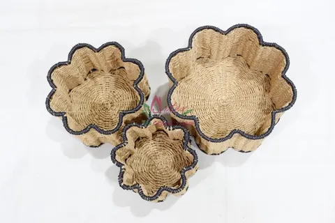 Rattan Export Natural Paper Rope Woven Basket for Organizing - REX-CH4446A-3MC