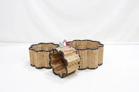 Rattan Export Natural Paper Rope Woven Basket for Organizing - REX-CH4446A-3MC