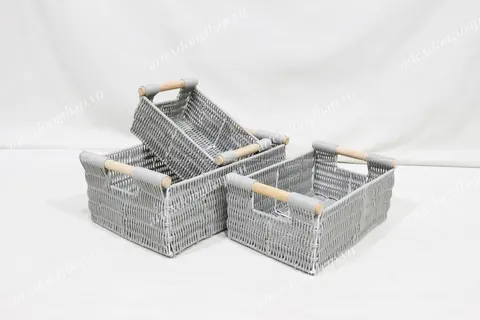 Rattan Export Poly rattan baskets - REX-CH4950A-3GY
