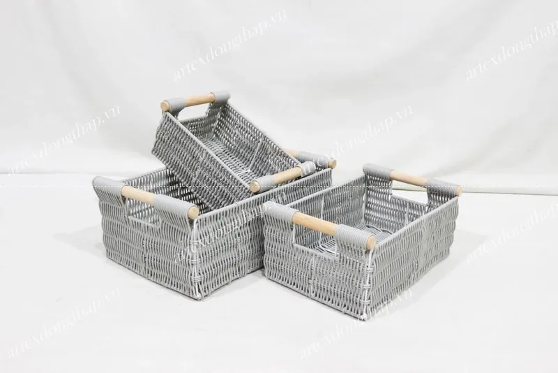 Rattan Export Poly rattan baskets - REX-CH4950A-3GY