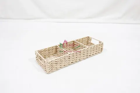 Rattan Export Handmade Plastic Rope Organizer Tray for Bathroom & Living Room - REX-CH5021B-1BR