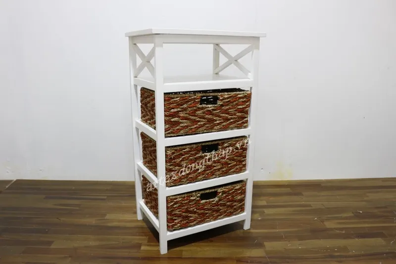 Rattan Export Wooden Cabinet - REX-HG0098A-1WH