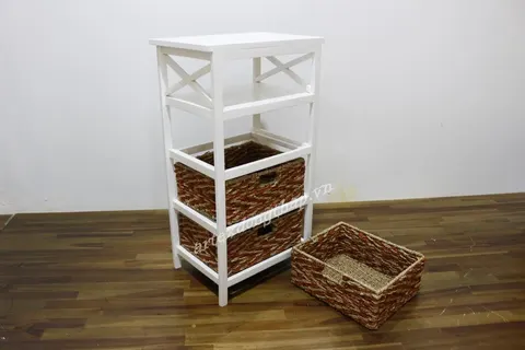 Rattan Export Wooden Cabinet - REX-HG0098A-1WH