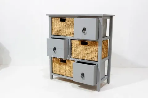 Rattan Export Wooden Cabinet - REX-HG0198A-1GY01