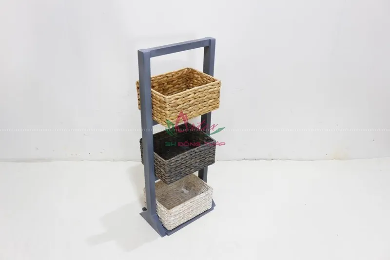 Rattan Export Handmade Water Hyacinth Storage Caddy with Handles - REX-HG0226A-1MC