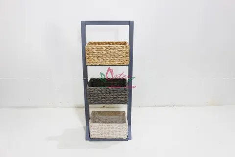 Rattan Export Handmade Water Hyacinth Storage Caddy with Handles - REX-HG0226A-1MC
