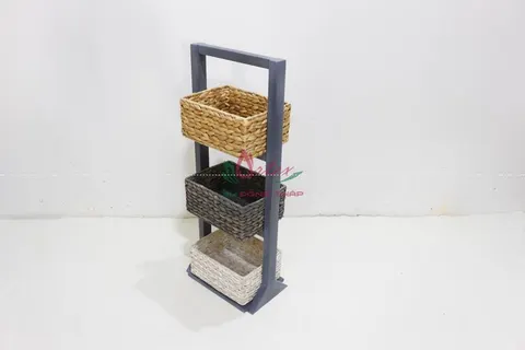 Rattan Export Handmade Water Hyacinth Storage Caddy with Handles - REX-HG0226A-1MC