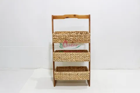 Rattan Export Handwoven Water Hyacinth Storage Basket Caddy - REX-HG0232A-1NA