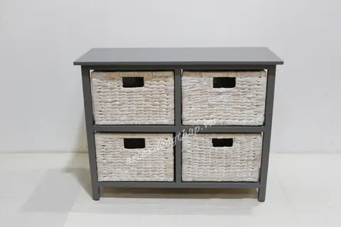 Rattan Export Wooden Cabinet - REX-HG1097A-1GY