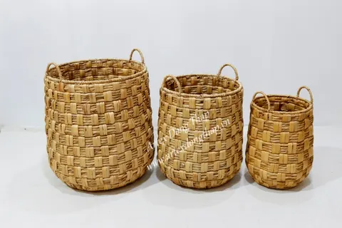 Rattan Export Water hyacinth Basket - REX-SD10202A-3NA