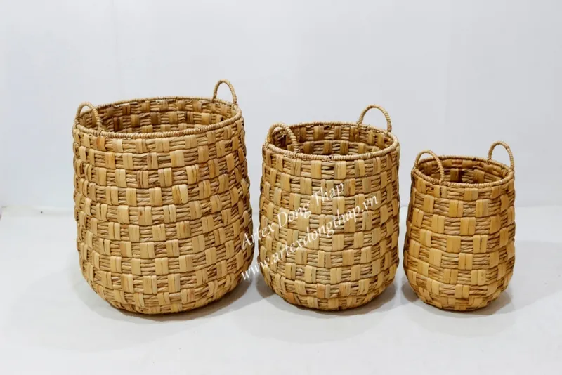 Rattan Export Water hyacinth Basket - REX-SD10202A-3NA