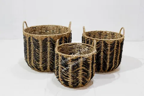 Rattan Export Seagrass Basket - REX-SD10434B-3MC