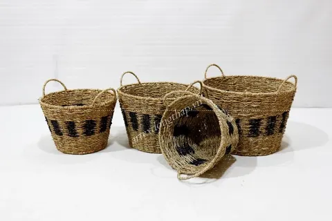 Rattan Export Seagrass Basket - REX-SD10436B-4MC