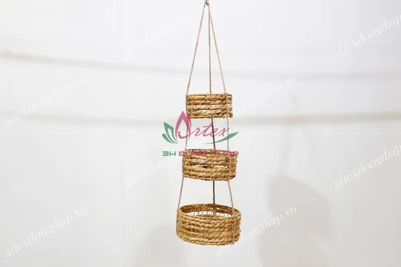 Rattan Export Water hyacinth Hanging planter - REX-SD10456A-1NA