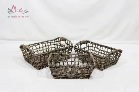 Rattan Export Woven Water Hyacinth Basket for Storage Home - REX-SD10540A-3BR