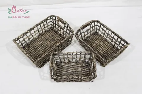 Rattan Export Woven Water Hyacinth Basket for Storage Home - REX-SD10540A-3BR