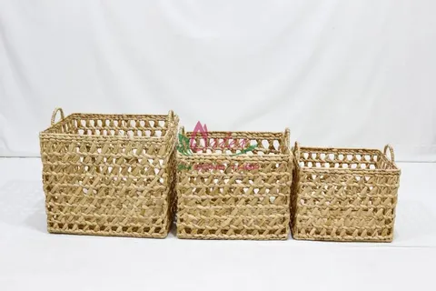 Rattan Export Water hyacinth Storage Basket - REX-SD10553A-3NA