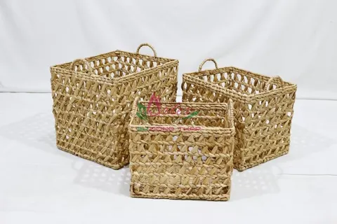 Rattan Export Water hyacinth Storage Basket - REX-SD10553A-3NA