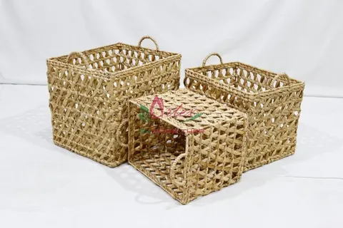 Rattan Export Water hyacinth Storage Basket - REX-SD10553A-3NA