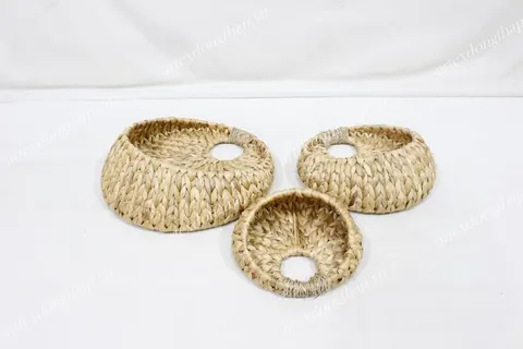 Rattan Export Hand-Woven Natural Wall Decor, water hyacinth - REX-SD10744A-3NA