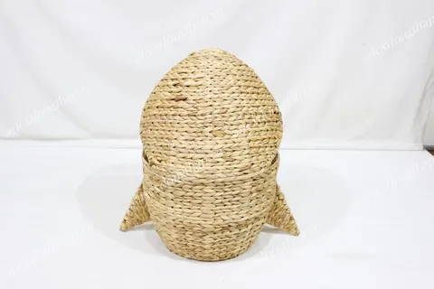 Rattan Export animal Shark shape water hyacinth storage basket - REX-SD10749A-1NA