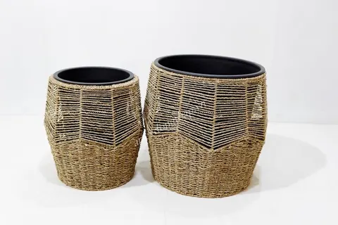 Rattan Export Seagrass planter - REX-SD1225A-2NA