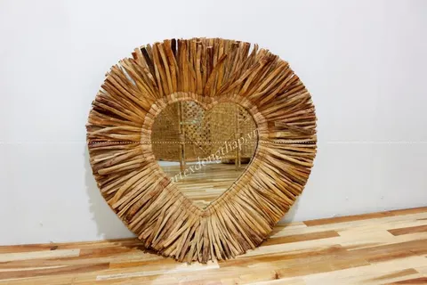 Rattan Export Water Hyacinth Mirror - REX-SD1826A-1NA