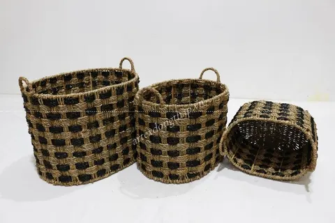 Rattan Export Seagrass Basket - REX-SD1906A-3MC