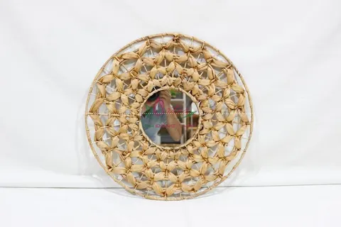 Rattan Export Boho Handmade Woven Wall Mirror for Living Room & Bedroom - REX-SD2001A-1NA