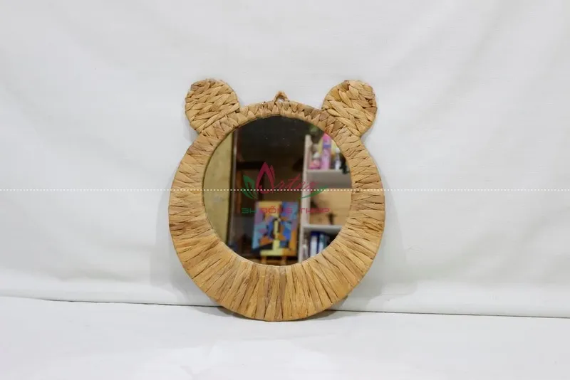 Rattan Export Vietnam Handmade Woven Wall Mirror Supplier OEM Wholesale - REX-SD2004A-1NA