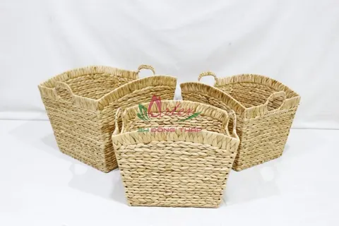 Rattan Export Water hyacinth Storage Basket - REX-SD20201A-3NA