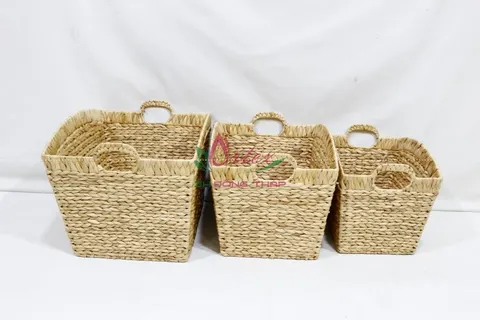 Rattan Export Water hyacinth Storage Basket - REX-SD20201A-3NA