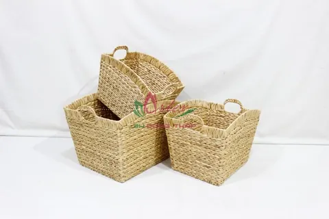 Rattan Export Water hyacinth Storage Basket - REX-SD20201A-3NA