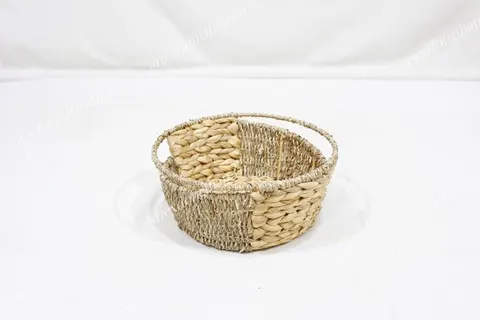 Rattan Export Wholesale Handmade Round Water Hyacinth Tray, Household Good Decoration - REX-SD20368A-1NA