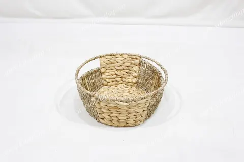 Rattan Export Wholesale Handmade Round Water Hyacinth Tray, Household Good Decoration - REX-SD20368A-1NA