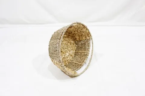 Rattan Export Wholesale Handmade Round Water Hyacinth Tray, Household Good Decoration - REX-SD20368A-1NA
