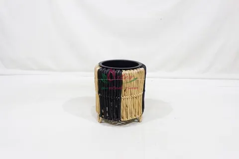 Rattan Export Handmade Water Hyacinth Flower Pot – Basket Planter with Plastic Inner Pot - REX-SD20594B-2MC