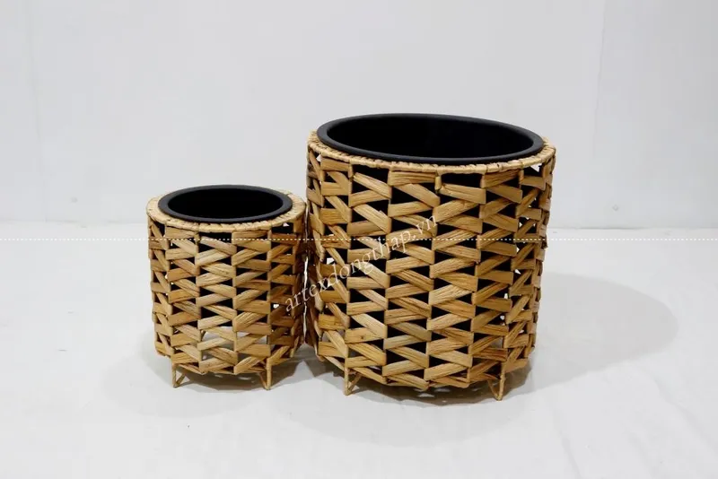 Rattan Export Water hyacinth planter - REX-SD2125A-2NA