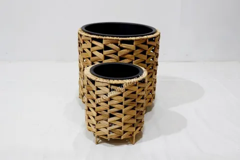 Rattan Export Water hyacinth planter - REX-SD2125A-2NA