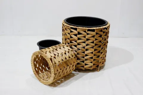 Rattan Export Water hyacinth planter - REX-SD2125A-2NA