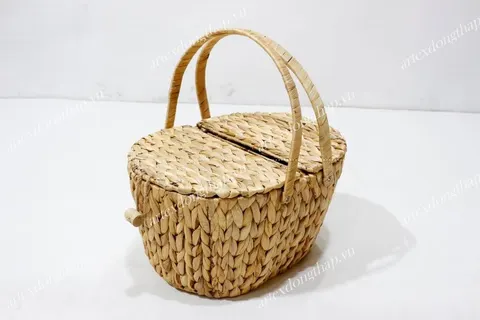 Rattan Export Water hyacinth Picnic Basket - REX-SD2134A-1NA