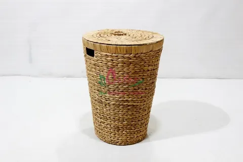 Rattan Export Round water hyacinth laundry basket - REX-SD2169A-1NA