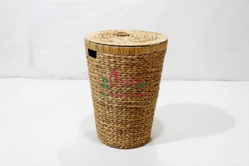 Rattan Export Round water hyacinth laundry basket - REX-SD2169A-1NA