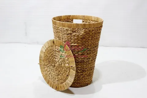 Rattan Export Round water hyacinth laundry basket - REX-SD2169A-1NA