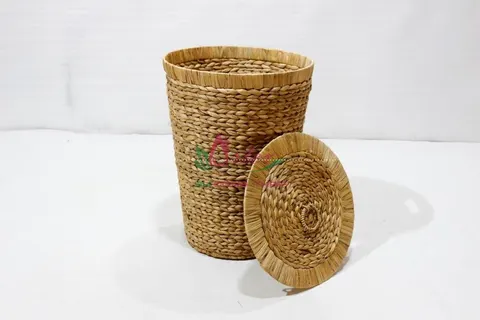 Rattan Export Round water hyacinth laundry basket - REX-SD2169A-1NA
