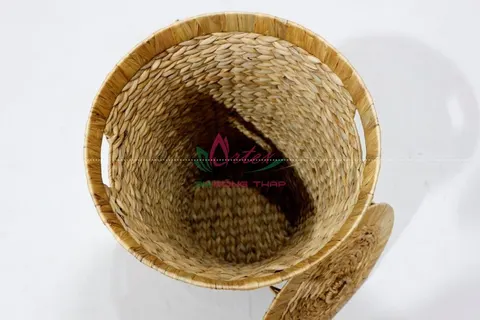 Rattan Export Round water hyacinth laundry basket - REX-SD2169A-1NA