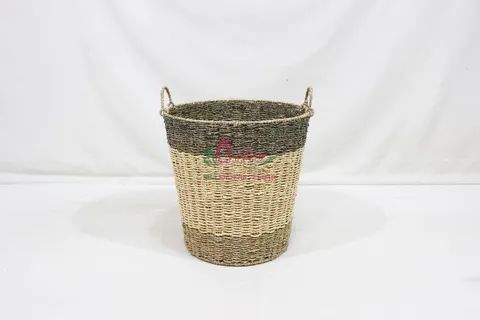 Rattan Export Handmade Round Seagrass Basket – Eco-Friendly Storage & Decor - REX-SD2287B-1MC