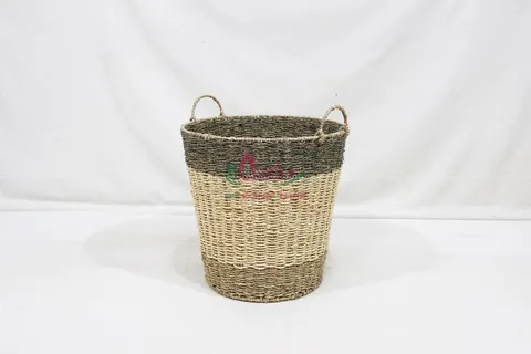 Rattan Export Handmade Round Seagrass Basket – Eco-Friendly Storage & Decor - REX-SD2287B-1MC